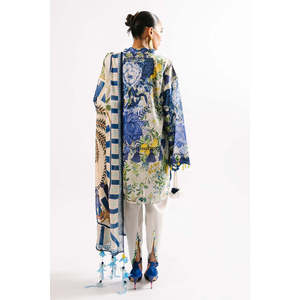 Ensemble de costume 3 pièces pour femmes en mousseline imprimée 100% coton respirant avec dupatta CL-62144 - Product Image 3