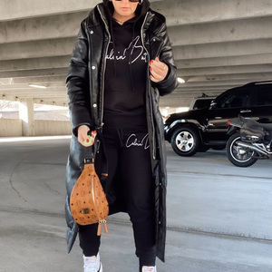 Conjunto de pantalones de chándal con lavado ácido de peso pesado de gran tamaño personalizado Conjunto de Sudadera con capucha Transpirable Vintage Recortado Estilo desgastado Tallas grandes para el invierno - Product Image 3