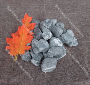 Pierre de galets de marbre gris finition dégringolée multi-taille moderne pierre calcaire haut de gamme pour villas de salon-vente en gros et au détail - Product Image 2