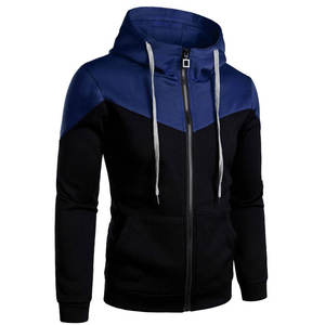 Sudaderas de invierno de talla grande de algodón 100% para hombre, ropa informal transpirable de alta calidad, diseño de cremallera personalizado, sudaderas lisas de Color sólido - Product Image 3