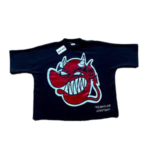 เสื้อยืดผ้าฝ้าย100% คอกลมทรงบ็อกซี่ฟิตไซส์ใหญ่พิเศษลายการ์ตูนเฮฟวีเวต DIY สไตล์สตรีทเสื้อยืดผู้ชายออกแบบโลโก้ได้ตามต้องการ - Product Image 2