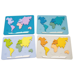 3D Silicone Câu Đố trẻ em của Khối Bản đồ thế giới minh họa đồ chơi giáo dục <span class=keywords><strong>Montessori</strong></span> cho trẻ em - Product Image 4
