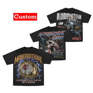 Servicio OEM nuevo estilo propio logotipo serigrafiado camiseta para hombres 80% Algodón 20% poliéster moda Regular Fit camisetas Unisex - Product Image 1