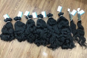 Thanh an 2024 Limité Grand Stock Doux Ondulés Vietnamien Raw Vierge Paquets De Cheveux Humains Alignés Cuticule Dentelle Trame Blonde Couleur - Product Image 6