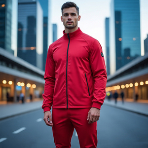 แจ็คเก็ตบอมเบอร์ผ้าซาตินสำหรับผู้ชายแจ็คเก็ตบอมเบอร์มีกระดุมแบบลำลองสำหรับฤดูหนาว - Product Image 4