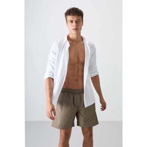 Short de bain pour homme Tommylife, taille élastique verte, coupe standard - 81237 - Vert fluo - Product Image 2
