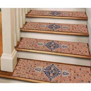 Tapis imprimé - Design bohème bleu marine vibrant, moderne, rond, pour escalier, luxe, cadeau, lavable en machine, gobelin - Product Image 5