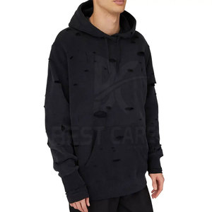 Nuevo Diseño, Venta Caliente, Precio Económico, Sudaderas Básicas para Hombre, Sudaderas con Efecto Desgastado al por Mayor, Material Duradero - Product Image 4
