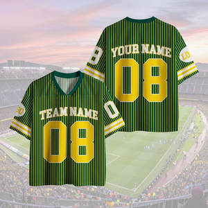 Camiseta de fútbol 100% algodón personalizada para hombre, camiseta de fútbol de alta calidad con gráfico bordado, Camiseta de punto de talla grande de gran tamaño - Product Image 2