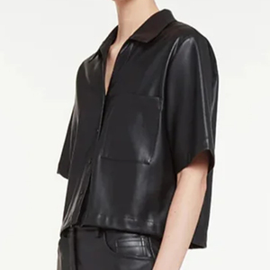 Chemises en cuir pour femmes de style décontracté de haute qualité, grande capacité, vente directe d'usine, chemises en cuir pour femmes - Product Image 3
