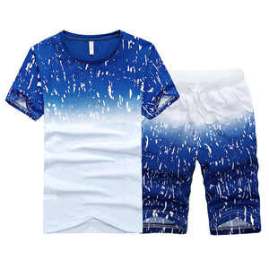ชุดเสื้อผ้าลำลองสำหรับผู้ชายชุดกีฬาฤดูร้อนเสื้อยืดครอประบายอากาศได้ชุดเสื้อผ้าผู้ชายลายหิมะ - Product Image 2