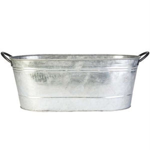 Maceta galvanizada hecha a mano, diseño tradicional hecho a mano, venta al por mayor, decoración del hogar y jardín, maceta galvanizada con mango de cuerda - Product Image 5