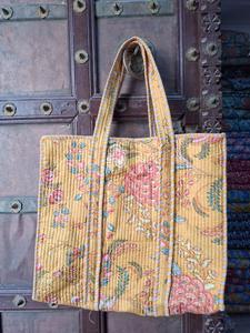 Bolsa de Mano Acolchada de Algodón Hecha a Mano de Primera Calidad, Color Sólido, Cierre de Cremallera, Correa de Hombro Cómoda, para Compras de Verano - Product Image 2