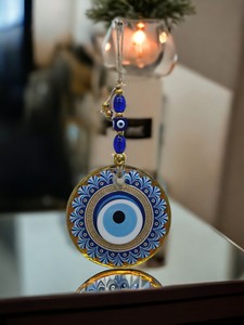 Ojo Turco DAFNI de 13 cm, Hecho a Mano, con Impresión en Relieve, Magnético, de Vidrio, Tradicional, Regalo Promocional, Decoración de Pared, Estambul - Product Image 6