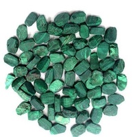10 Pierres précieuses brutes de malachite verte riche de haute qualité, non polies, 14-16 mm, avec effet étoilé et pouvoirs curatifs