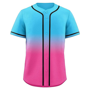 Maillot de baseball unisexe à manches courtes avec boutons, uniforme de sport hip-hop pour chemises à boutons grande taille - Product Image 4