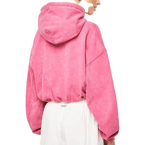 Sudaderas con Capucha Cortas Estampadas de Alta Calidad para Mujer, con Logotipo Frontal, Tela de Forro Polar, Transpirables, Ropa de Invierno al por Mayor - Product Image 6