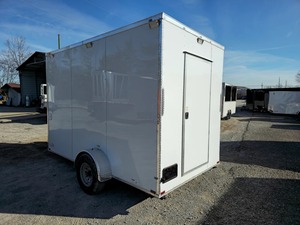 รถพ่วงอาหารสีขาวขนาด7นิ้ว x 12นิ้วสำหรับจัดเลี้ยงสำหรับโรงงานอาหารขนมขบเคี้ยวและโรงบ่มไวน์พร้อมฟังก์ชันรถบรรทุกไอศกรีม - Product Image 6