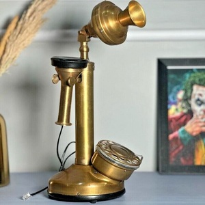 Vintage 1920S phong cách điện thoại nến đen quay số điện thoại bàn điện thoại - Product Image 1