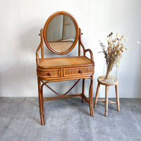 Table de toilette en rotin avec miroir, choix idéal, tables de maquillage modernes, armoire avec tiroir pour la salle de maquillage des filles