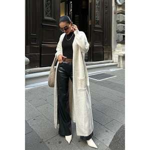 <b>Women's</b> Belted <b>Pocket</b> Detail <b>Cardigan</b> 5171 - Product Image 5