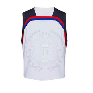Créez votre propre maillot de basket-ball personnalisable 100% polyester respirant à séchage rapide de haute qualité dernier style - Product Image 2