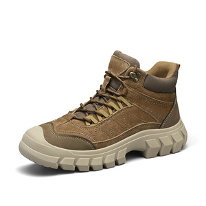 Bottes de randonnée pour hommes, mi-mollet, imperméables, antidérapantes, confortables, avec empeigne en mesh, pour toutes les saisons, utilisation en extérieur - Product Image 2