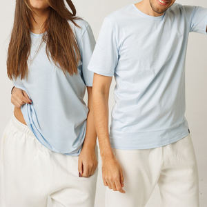 เสื้อยืดผ้าฝ้ายโอเวอร์ไซส์สำหรับผู้ชายและ100% เสื้อยืดคอกลมผ้าคอตตอนไซส์240 GSM - Product Image 1