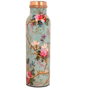 Handcrafted Style Printed Metal Water Bottle Reusable Eco Friendly Beverage Container for Office Travel <b>Gym</b> and Gifting - Product Image 4