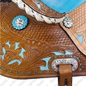 Sillines inglesas de alta calidad con logotipo ecuestre personalizado con cuero genuino, sillín de caballo occidental suave para una equitación cómoda - Product Image 6