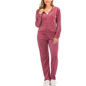 Chándal de gimnasio personalizado para mujer 2024, hecho en fábrica, forro polar transpirable, bolsillos con cremallera completa, bordado de Color sólido, recién llegado, suelto - Product Image 1