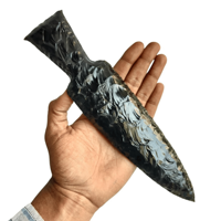 Couteau en obsidienne noire lame de poignard arme en cristal fabriquée à la main, outil de protection spirituelle, décor métaphysique, cadeau symbolique