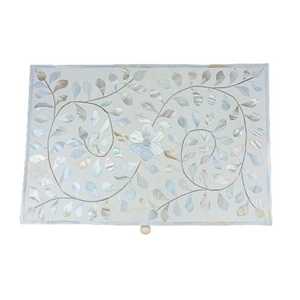 Boîte à bijoux incrustée de nacre de luxe de qualité supérieure avec rangement décoratif fait à la main pour la maison - Product Image 1