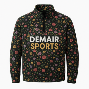 Suéter de Punto con Cierre de Cremallera, Cuello Alto, Manga Larga, Impresión Digital Completa, Diseño Personalizado, Antibolitas, Otoño - Product Image 2