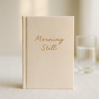 Journal en lin A5 LABON Morning Still, carnet relié pour des routines matinales pleines de pleine conscience, la gratitude et une réflexion douce