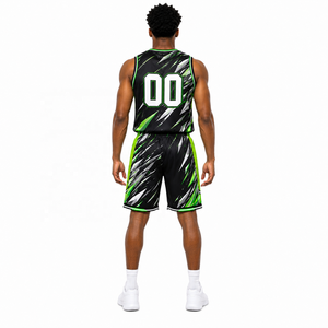 Ensemble maillot et short de basketball pour homme, col en V, sans manches, impression personnalisée de haute qualité, vêtements de sport respirants, toutes saisons - Product Image 2
