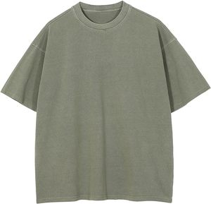 Camiseta cuadrada recortada de algodón 100% con estampado Dtg, hombros caídos, doble capa, 270 Gsm, camiseta de gran tamaño, camiseta de doble capa - Product Image 2