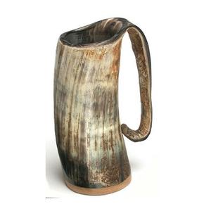 Chopes en corne viking artisanales pour bière et café, gravées, en corne naturelle, avec poignée, pour le Moyen Âge - Product Image 5