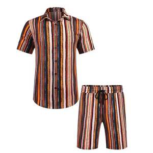 Conjuntos cortos de 2 piezas de verano para hombre, conjunto de camisas y pantalones cortos de manga corta personalizados, ropa de playa, conjuntos cortos de dos piezas - Product Image 5
