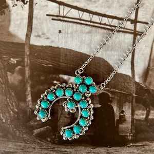 Kingman แท้สีเทอร์ควอยส์ naja สร้อยคอโรเดียมและชุบทองการออกแบบที่ไม่ซ้ำกันและสง่างาม - Product Image 1