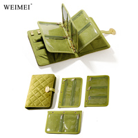 WEIMEI Verpackung Tagebuch-Design Samt-Schmuckbeutel für Ohrringe Armband Halskette Ringe Aufbewahrung für Frauen