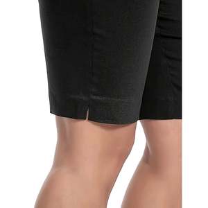 Shorts habillés pour femmes à enfiler, avec logo à sequins et anneau en D, en Spandex/Polyester infroissable, style bureau et décontracté, taille S - Product Image 6