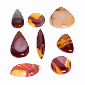 Hermosa calidad de Grado Superior 100% Natural Mookaite Mix Shape Cabochon Loose Gemstone Lot para hacer joyería 21X21 42X22mm - Product Image 3