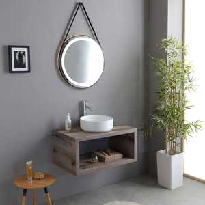 80CM Wall-Hung Bathroom <b>Cabinet</b> with Round <b>White</b> Kos Sink Elegant Vanity for <b>Small</b> Spaces - Product Image 1