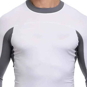 Haute qualité pour la protection de la peau pour les vêtements de plein air Rash Guard T-shirt manches longues col rond coupe ajustée Rash Guard personnalisé pour hommes - Product Image 6