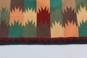 Alfombra de algodón de 3x5 pies hecha a mano de fabricante indio alfombra geométrica lavable de gran tamaño para exportación - Product Image 4