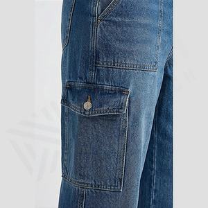 Latest <b>Men</b> Jeans High Quality Stretch Denim Pants Customized Style International Cargo <b>Loose</b> <b>Trousers</b> Customized Color Wholesale - Product Image 5