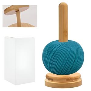 Distributeur de fil fabriqué à la main support de boule de fil en bois épais pour un écheveau de fil accessoire de couture Portable bois naturel - Product Image 6