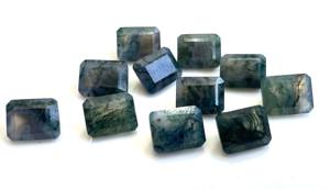 Ágata de musgo natural de alta calidad 3x5mm Octágono facetado de alta calidad-Octágono de ágata de musgo Suelto - Product Image 4