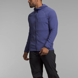 Sweat à capuche zippé personnalisable pour homme 100% coton brodé de toutes les couleurs saison d'hiver taille adulte teint uni avec appliques à vendre - Product Image 4